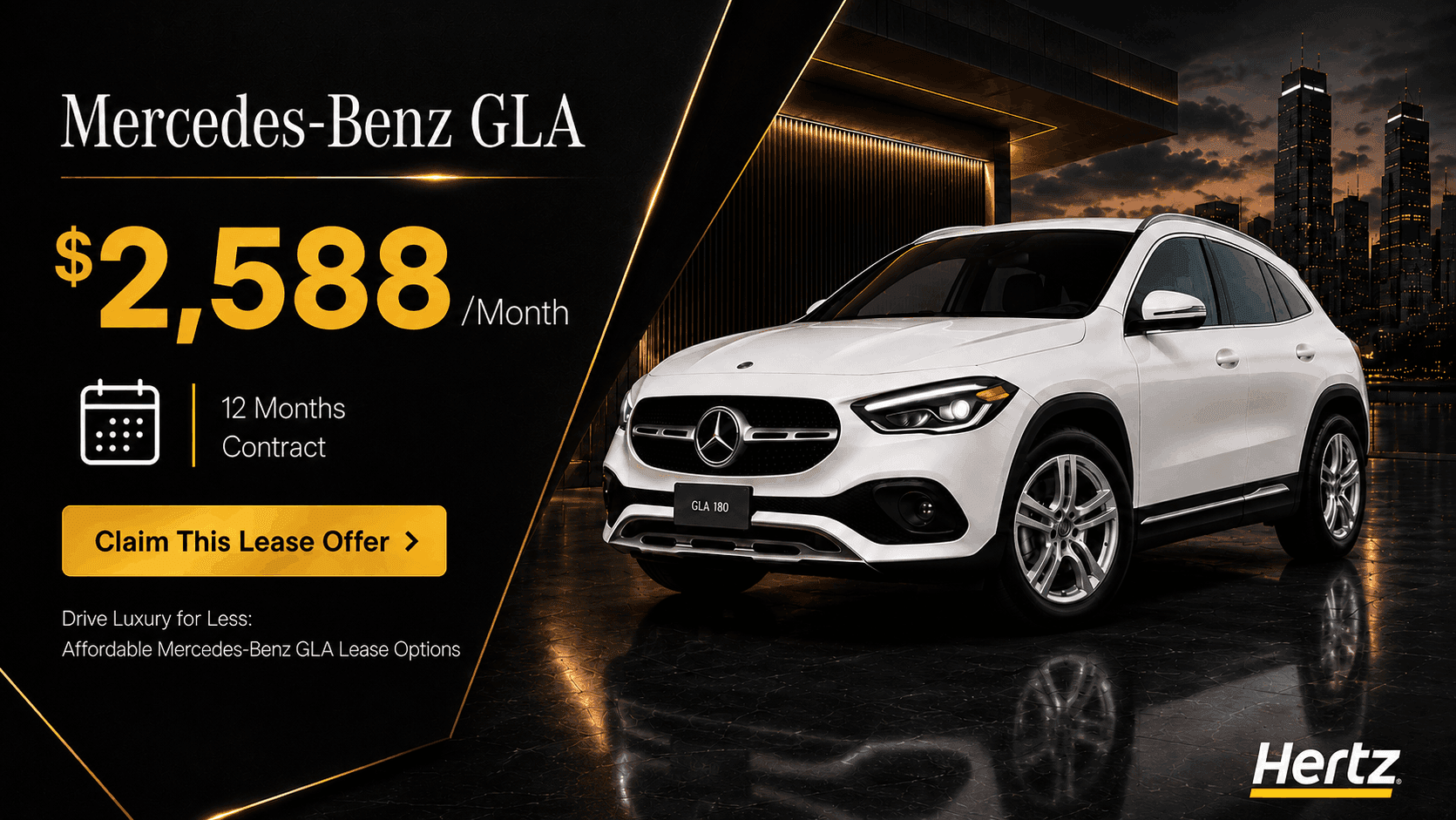 Mercedes-Benz A-Class — $2,488/Month, 12 Months Contract. Claim This Lease Offer.